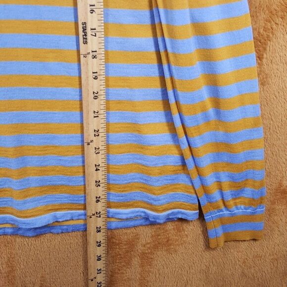 MARNI Sweater Mens Size 48 Blue Orange Stripe Pullover Lightweight Wool $975 - Picture 8 of 9